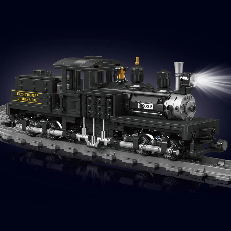 Mould King 12032 Technical Car Toys Remote Control Shay-type Steam Locomotive Model Assembly Train Brick Toys Kid Christmas Gift