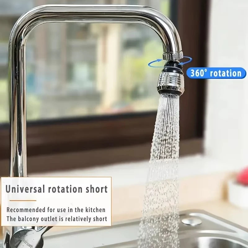 360 Degree Faucet Anti Splash Head Kitchen Water Saver Universal Rotating Bubbler Filter Nozzle Booster Nozzle Kitchen Tools