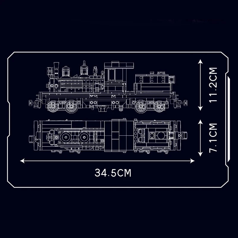 Mould King 12032 Technical Car Toys Remote Control Shay-type Steam Locomotive Model Assembly Train Brick Toys Kid Christmas Gift