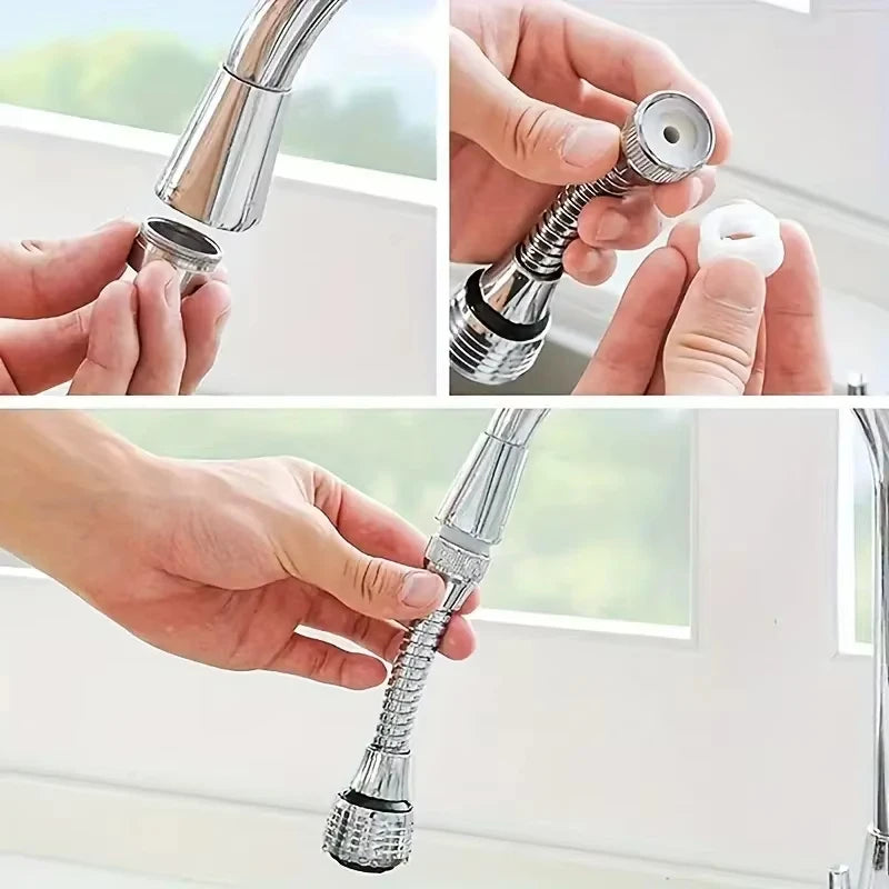 360 Degree Faucet Anti Splash Head Kitchen Water Saver Universal Rotating Bubbler Filter Nozzle Booster Nozzle Kitchen Tools