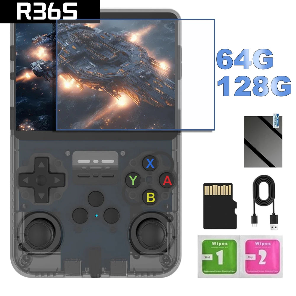 R36S Retro Handheld Game Console Open Source 128G Video Games Linux System 3.5 Inch IPS Screen Portable Pocket Video Player