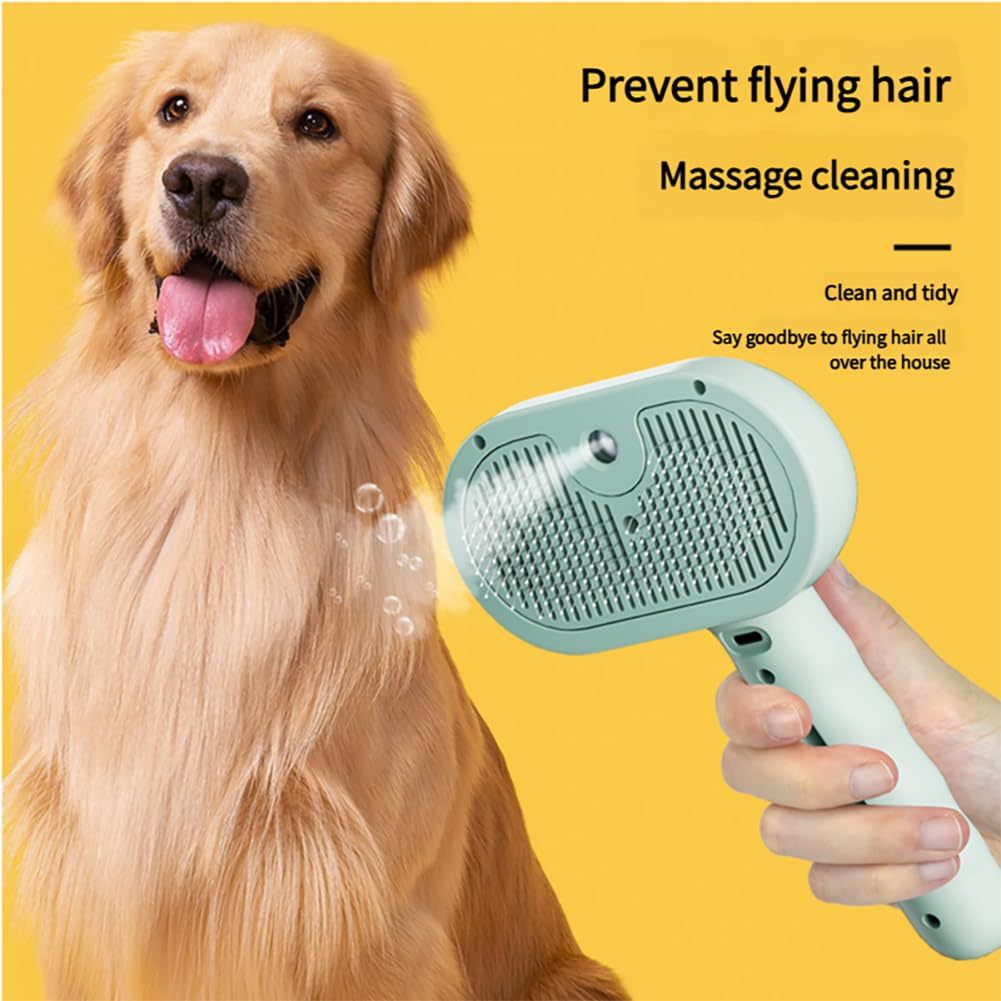 2025 New Chevaroo Horse Steam Brush, Chevaroo 3-in-1 Self-Cleaning Steam Pet Brush For Shedding, Pet Steam Brush, Silicone Bristle Head 360 Rotating Pet Steam Brush